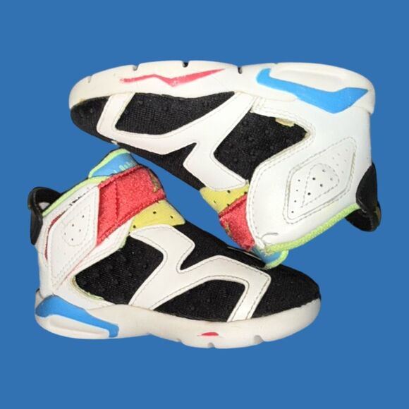 2016 Baby Air Jordan 6 Retro Little Flex 'Multi White' CT4417-103 High Top 5C - Picture 6 of 9